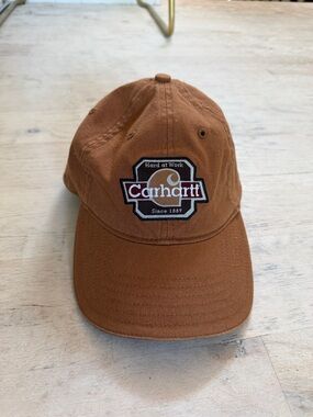 Carhartt Tan/Brown Logo Strapback Cap